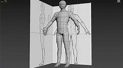 Autodesk 3ds Max Man character Body cylinder base