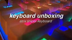 atrix mechanical tkl keyboard unboxing, brown switch