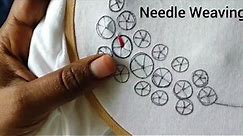 Hand embroidery on T-shirt - woven wheel stitch. click below link for full video https://youtu.be/063XFVYecnM | DB's Embroidery