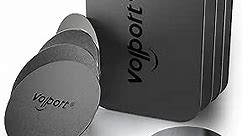 volport Metal Plate for Phone Magnet, 10 Pack MagicPlate with 3M Adhesive Replacement for Magnetic Phone Car Mount Holder & Cradle & Stand (Vent/CD/Windshield/Dashboard) - Rectangle and Round