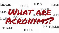What are Acronyms? | English Acronyms and Meanings