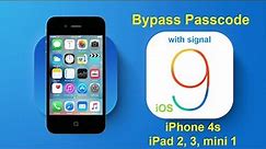 Bypass Passcode iPhone 4s iOS 9.x with sim | ATUnlock