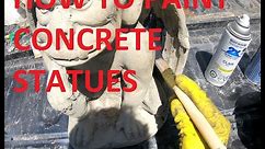 How To Paint Concrete Statues! Dry Brush Method