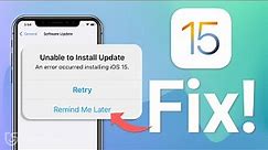 Unable to Install Update iOS 15 & iOS 16? Here is the Fix