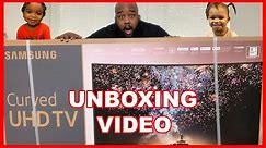 Samsung RU7300 65-inch 4K Curved Smart TV | Unboxing With The Kids 😳