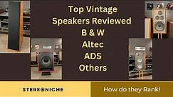 Top Vintage Speaker Review Summary November 2023