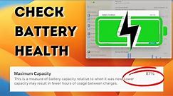 How to Check Battery Health on Macbook Air / Pro