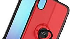 ICONFLANG for iPhone Xs/X Case, Ultra-Slim iPhone Xs Case with Ring Holder Stand Compatible Magnetic Car Mount Cover Case for Apple iPhone Xs (2018) iPhone X (2017) 5.8 inch - Clear Red