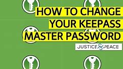 Change Your KeePass Master Password