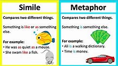 SIMILE vs METAPHOR 🤔 | What's the difference? | Learn with examples