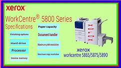 xerox 5865/5875/5890 photocopier machine review/specifications