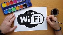 How to draw a Free WiFi logo