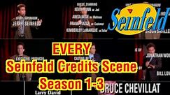 EVERY Seinfeld Credits Scene (Season 1-3)