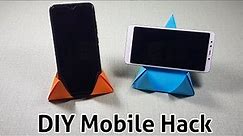 DIY -How To Make Paper Mobile Stand Without Glue | Origami Phone Stand/Holder
