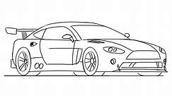 Race Car Drawing Easy, How To Draw Race Car For Beginners Step By Step