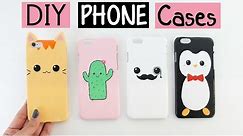 DIY PHONE CASES - Four Cute & Easy Designs!