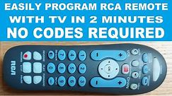 Easily Program RCA Remote (CRCR314WE) with TV