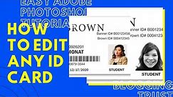 How to Edit any Id Card - Easy Adobe Photoshop Tutorial | Blogging Trust
