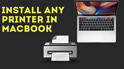 How to add a printer in Macbook - MacOS Catalina