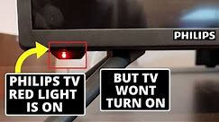 How to Fix Philips TV Wont Turn On Red Light On || Philips TV Not Working