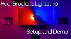 Philips Hue Play Gradient Lightstrip 65" Step by Step Setup and Demo | This Light Strip is Gorgeous