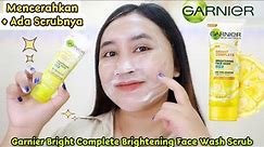 Review Garnier Bright Complete Brightening Face Wash Scrub 🍋✨ || Putri Yustika