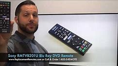 SONY RMTVB201U Blu-Ray DVD Player Remote Control - www.ReplacementRemotes.com