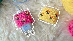 🌷 Cute Charger Adaptor Cover Crochet 🌷| Rajut Sarung Casan | Apple Charger Cover