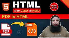 Display PDFs on Your Website: Easy HTML Tutorial by Shahid Naeem || Class 22.