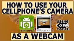 How to use Cell Phone's Camera as Webcam on PC using USB Cable | Droid Cam
