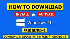 How To Download Install and Activate Windows 10 Free Genuine | Download and Install Windows 10 Free