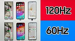 120Hz vs 60Hz Samsung S24 Ultra vs iPhone 15 Pro Max vs Pixel 8 Pro EXTREME Battery Drain Test