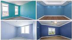 light Blue Color Combination for Walls || Wall Painting Design Ideas || Sky Blue Colour Combination