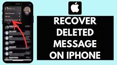 How to Recover Deleted Message on iPhone (Quick & Easy!)