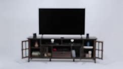 Simpli Home Artisan Solid Wood 72 in. Wide Transitional TV Media Stand in Natural Aged Brown for TVs up to 80 in. AXCHOL005-72-NAB
