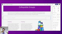Google Sites Tutorial - Collapsible Groups