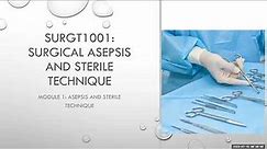 Surgical Asepsis and Sterile Technique