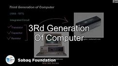 3Rd Generation Of Computer, Computer Science Lecture | Sabaq.pk