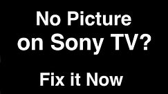 Sony TV No Picture but Sound - Fix it Now
