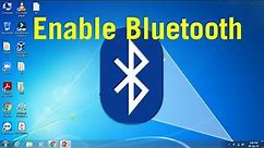 How to enable bluetooth on windows 7
