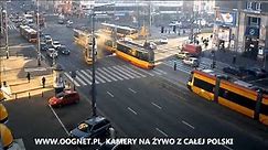Czołowe zderzenie tramwajów w Warszawie 29.10.2014