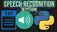 Speech Recognition in Python | Speech To Text using Python