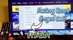 Factory Reset is GREYED OUT on Samsung Smart TV? Easy Fix!