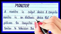 What is monitor/Definition of monitor/what is computer monitor/monitor kise kahte hai/247 education