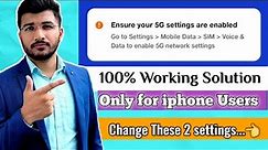 Ensure your 5g settings are enabled jio iphone problem solution |Handset 5g settings not enabled jio