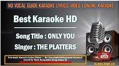 The Platters - Only You | Karaoke | Minus One | No Vocal | Lyric Video HD
