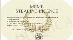 THE MEME STEALING LICENSE