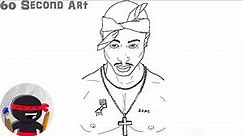 How To Draw Tupac | Easy, Step By Step Tutorials for Beginners