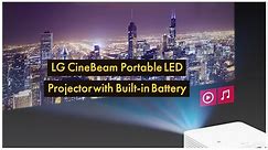 LG CineBeam PH30N | LED Projector with Built in Battery | Portable Projector | Wireless Connection