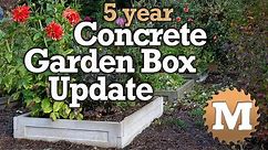 Concrete Garden Box 5 Year Update - Block Molds